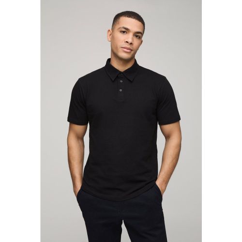 Polo cintré basique piqué - S - Boohooman - Modalova