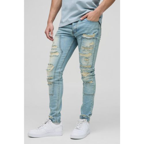 Jean charpentier skinny déchiré - 28R - Boohooman - Modalova
