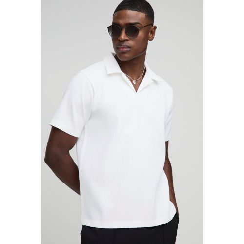 Polo plissé à manches courtes - S - Boohooman - Modalova