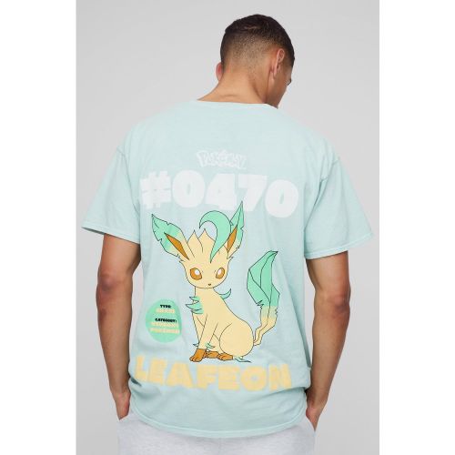 T-shirt oversize Pokemon délavé à imprimé Phyllali - S - Boohooman - Modalova