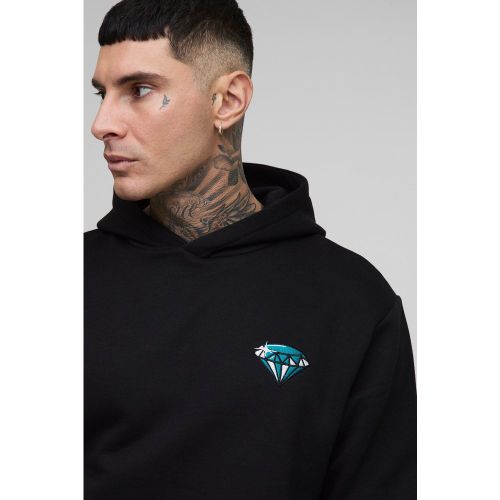 Tall - Sweat à capuche et broderie diamant homme - S - Boohooman - Modalova