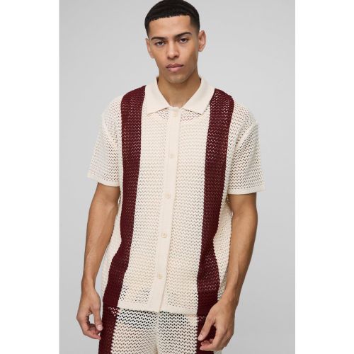 Chemise oversize rayée à coutures apparentes - S - Boohooman - Modalova