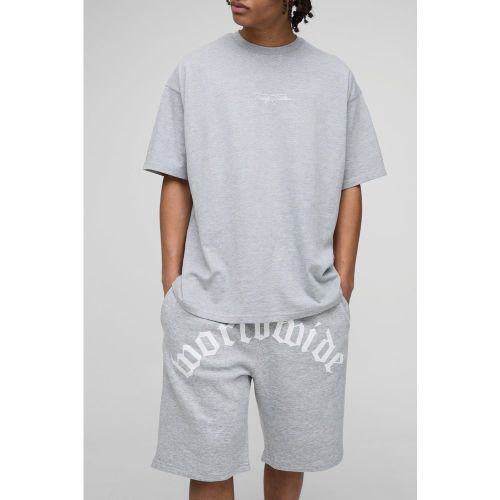 Ensemble oversize avec t-shirt et short - S - Boohooman - Modalova