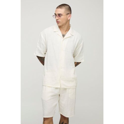 Ensemble oversize avec chemise et short - S - Boohooman - Modalova