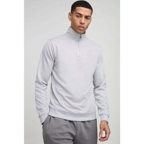 Sweat slim à col zippé montant homme - S - Boohooman - Modalova