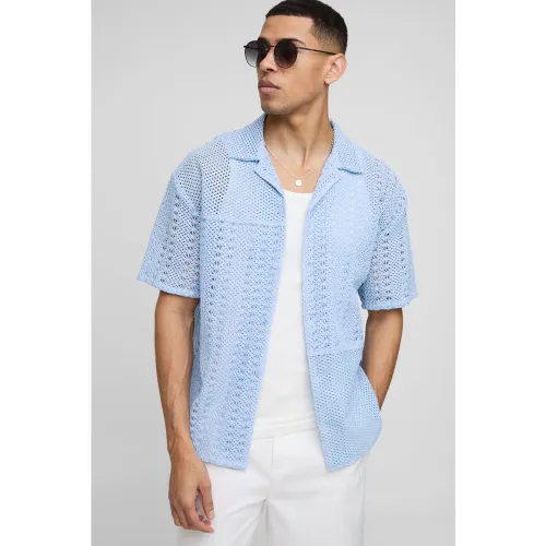Chemise oversize à empiècements en zigzag - S - Boohooman - Modalova