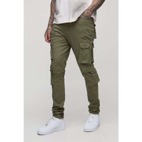 Tall - Pantalon cargo skinny à taille fixe - 30 - Boohooman - Modalova