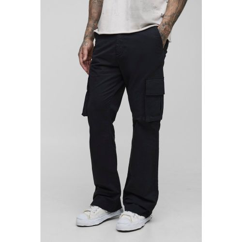 Tall - Pantalon cargo flare à taille fixe - 30 - Boohooman - Modalova