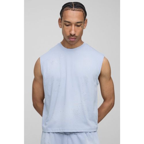 Débardeur oversize délavé à strass - S - Boohooman - Modalova