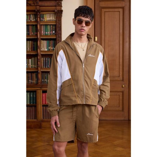 Veste de survêtement plissée en nylon - S - Boohooman - Modalova