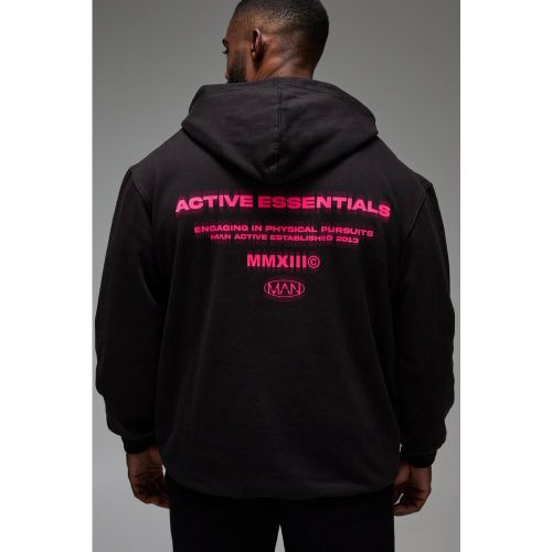 Sweat à capuche oversize à slogan - MAN Active - S - Boohooman - Modalova