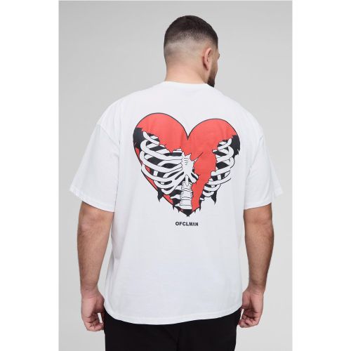 Grande taille - T-shirt oversize à imprimé squelette - 2XL - Boohooman - Modalova