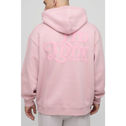 Sweat à capuche oversize imprimé homme - S - Boohooman - Modalova