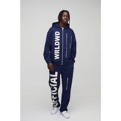 Survêtement oversize zippé - Official - S - Boohooman - Modalova