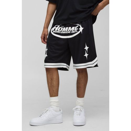 Short de basket mi-long en mesh - S - Boohooman - Modalova