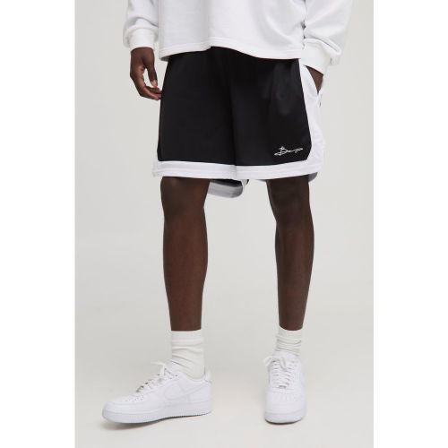 Short de sport oversize à logo signature - S - Boohooman - Modalova