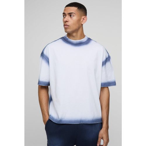 T-shirt oversize délavé à coutures apparentes - S - Boohooman - Modalova