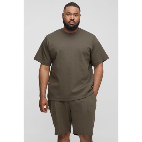 Grande taille - Ensemble à surpiqûres avec t-shirt et short - XXXL - Boohooman - Modalova