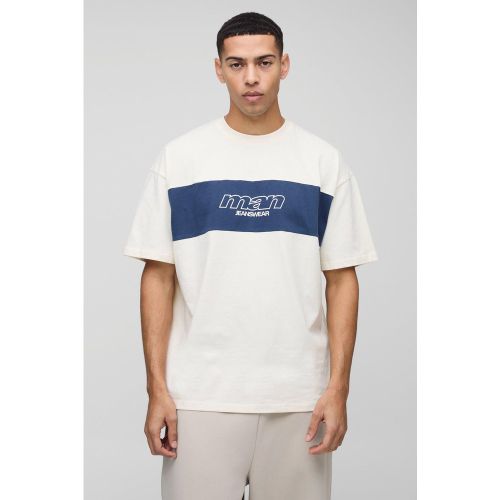 T-shirt oversize effet color block - MAN - S - Boohooman - Modalova
