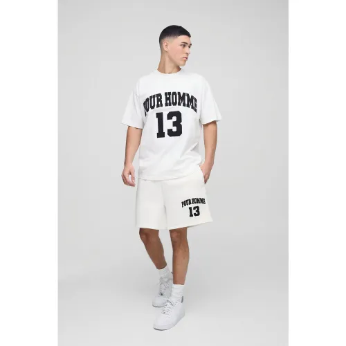 Ensemble oversize en mesh à écussons - S - Boohooman - Modalova