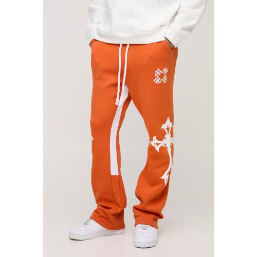 Jogging slim à soufflet croisé - S - Boohooman - Modalova