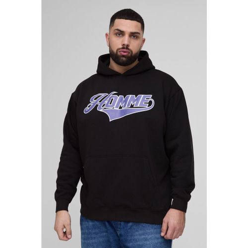 Grande taille - Sweat à capuche oversize universitaire - 2XL - Boohooman - Modalova