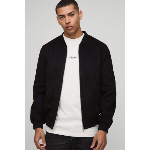 Bomber droit en synthétique homme - S - Boohooman - Modalova