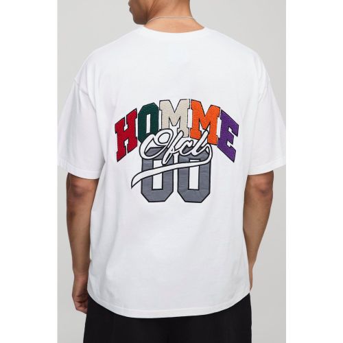T-shirt oversize universitaire - Ofcl - S - Boohooman - Modalova