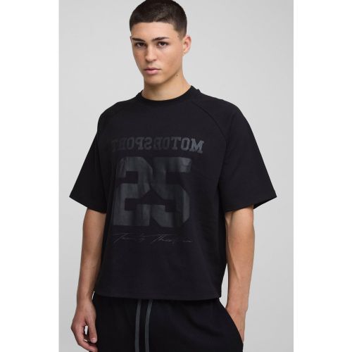 T-shirt oversize universitaire à col montant - S - Boohooman - Modalova