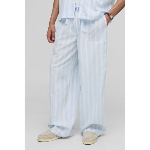 Pantalon baggy à rayures - S - Boohooman - Modalova