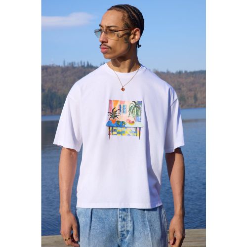 T-shirt oversize imprimé nourriture - S - Boohooman - Modalova