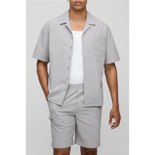 Ensemble oversize technique avec chemise technique et short - S - Boohooman - Modalova