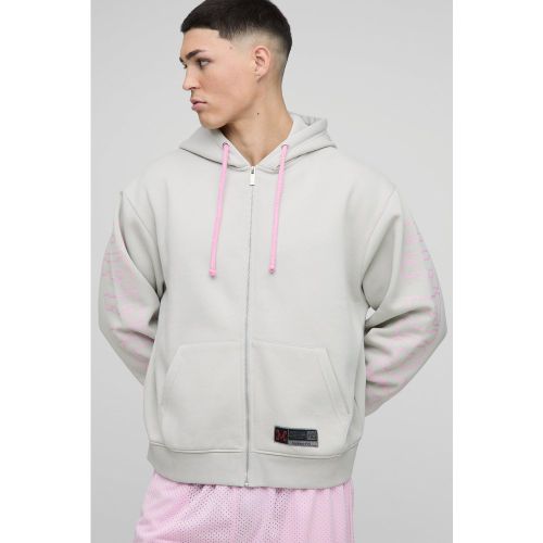 Sweat à capuche oversize zippé - Official homme - S - Boohooman - Modalova