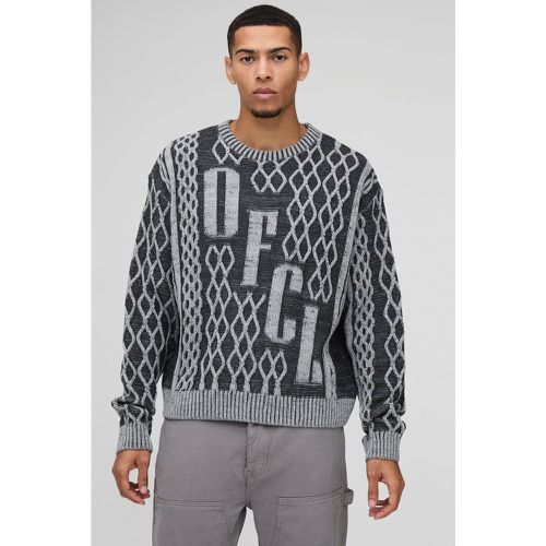 Pull moulant en maille contrastante - Ofcl - S - Boohooman - Modalova