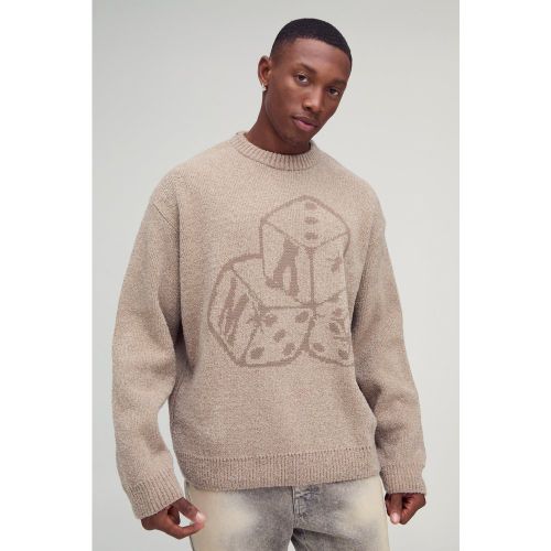 Pull oversize en maille brossée - L - Boohooman - Modalova