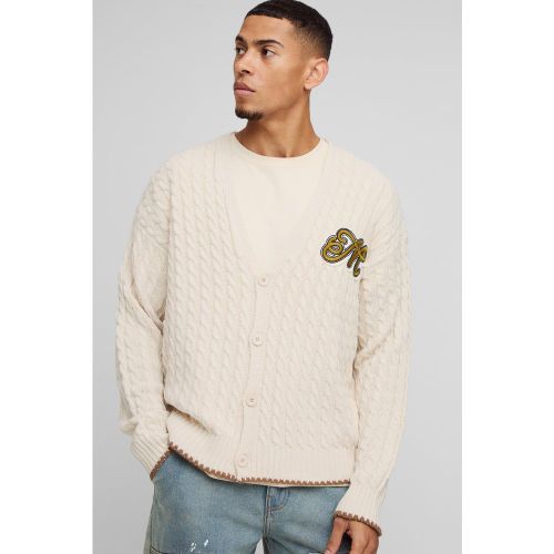 Cardigan oversize universitaire - S - Boohooman - Modalova