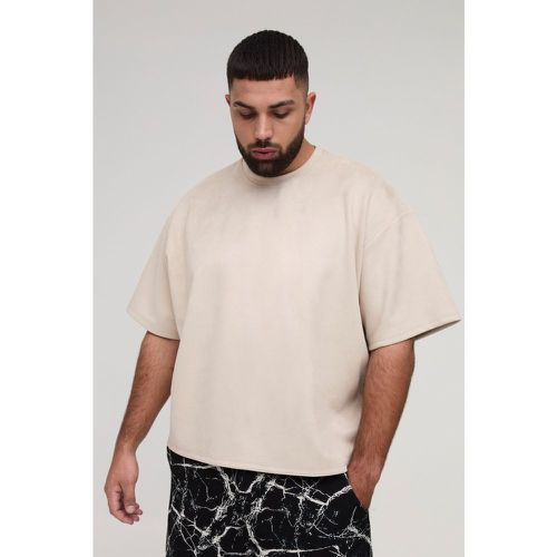 Grande Taille - T-Shirt Oversize En Faux Daim - Xxxl - boohoo - Modalova