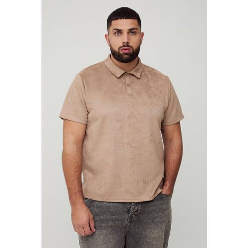 Grande Taille - Polo Cintré En Faux Daim - Xxxl - boohoo - Modalova