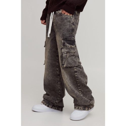 Jean cargo baggy délavé homme - 28R - Boohooman - Modalova