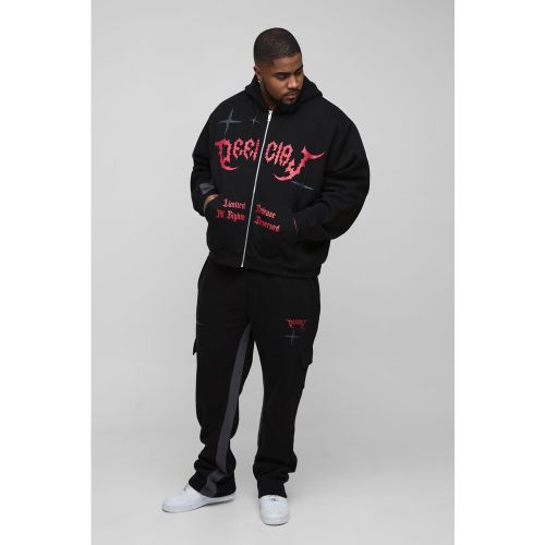 Grande taille - Survêtement oversize avec sweat à capuche - Official - XXL - Boohooman - Modalova