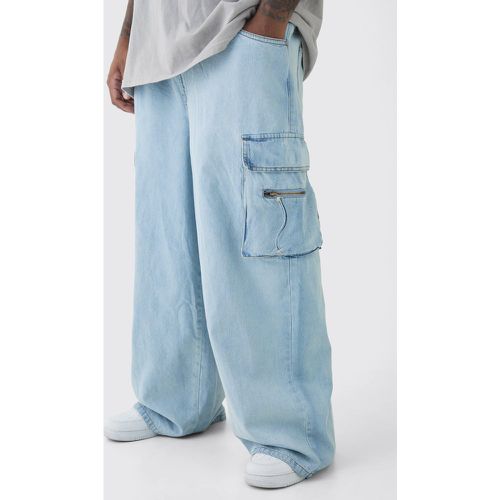 Grande Taille - Jean Cargo Baggy - 44 - boohoo - Modalova