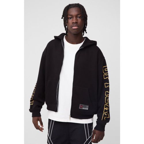 Sweat à capuche oversize zippé - Official - L - Boohooman - Modalova