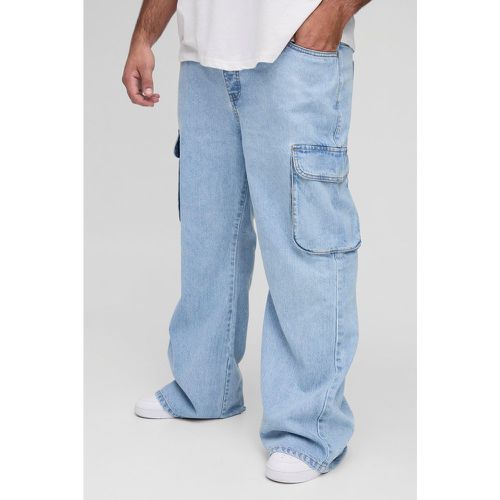 Grande taille - Jean cargo large homme - 38 - Boohooman - Modalova