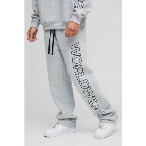 Jogging large imprimé worldwide - S - Boohooman - Modalova