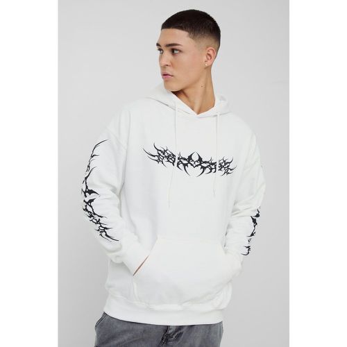 Sweat à capuche oversize imprimé - S - Boohooman - Modalova