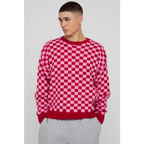 Pull oversize à carreaux - L - Boohooman - Modalova