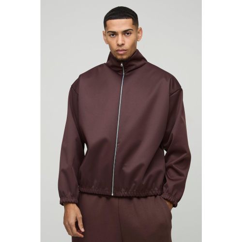 Veste oversize zippée en néoprène homme - S - Boohooman - Modalova