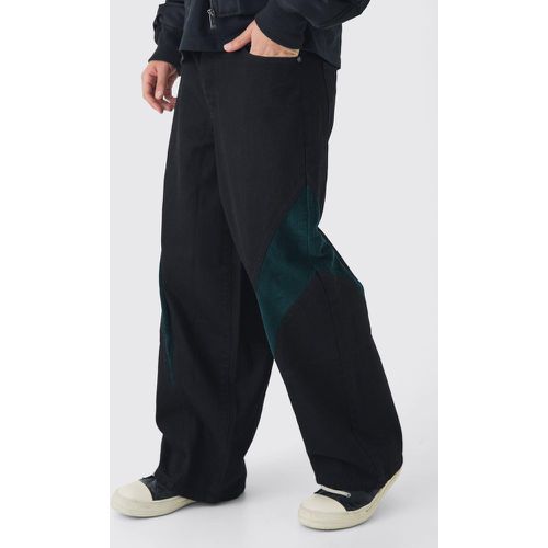 Pantalon charpentier large en velours côtelé - 28R - Boohooman - Modalova