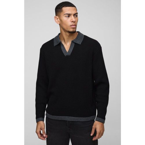 Polo oversize en maille - L - Boohooman - Modalova
