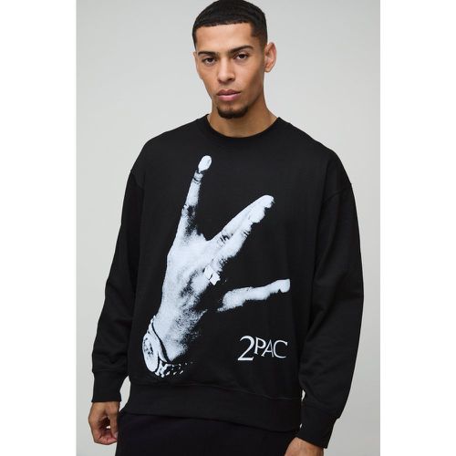 Sweat oversize imprimé Tupac - S - Boohooman - Modalova